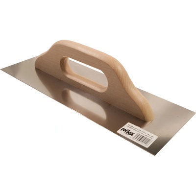 Toptrade Hladítko nerezové, s dřevěnou rukojetí, hladké, 360×130 mm