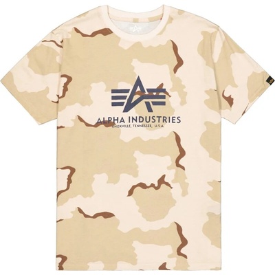 Alpha Industries Basic Big Logo Camo T světle maskáčové