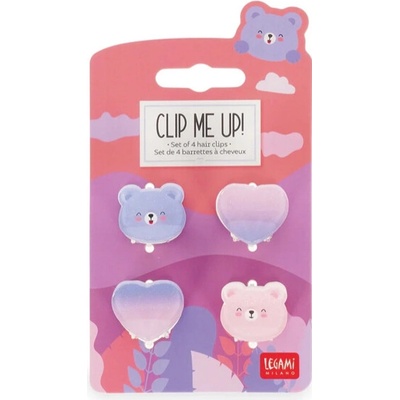 Legami SADA 4 ŠTIPČEKOV DO VLASOV LEGAMI CLIP ME UP! - TEDDY