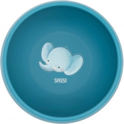 Sassi Силиконова купичка с вакуум Sassi - Chewy The Elephant, синя (SSSI0719)