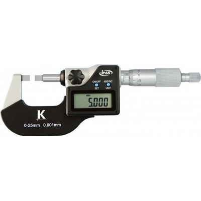 KMITEX Mikrometr na zápichy digitální 0-25mm/0,001mm KM7081_025