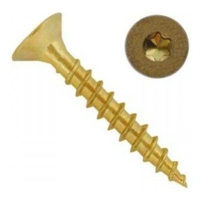 - vrut do dřeva ZH TORX zinek žlutý T30 pr. 6 mm Délka: 120 mm, Balení: 150 ks, Závit: Částečný
