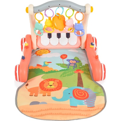 Moni Toys Играчка за прохождане 2в1 Piano pink HE0638 (3800146224332)