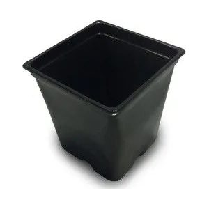  Квадратна черна саксия 11L - 24x24cm