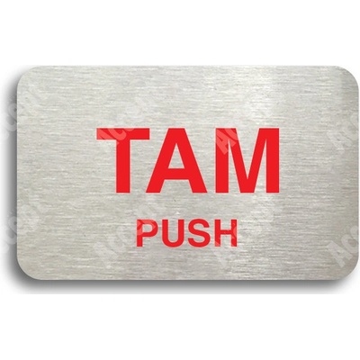 ACCEPT Tabulka SEM - TAM - typ 06 (80 x 50 mm) - stříbrná tabulka - barevný tisk bez rámečku