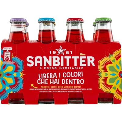Sanbitter nealkoholický aperitív rosso 8 x 100 ml