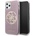 GUESS Circle Glitter 4G Case - дизайнерски кейс с висока защита за iPhone 11 Pro (розов)
