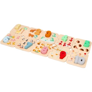 Lelin Дървен пъзел Lelin - Цифрите от 1 - 10 (L20220)