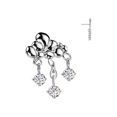 Šperky4U Ozdobná část k PUSH IN piercingu TITAN TIT1675