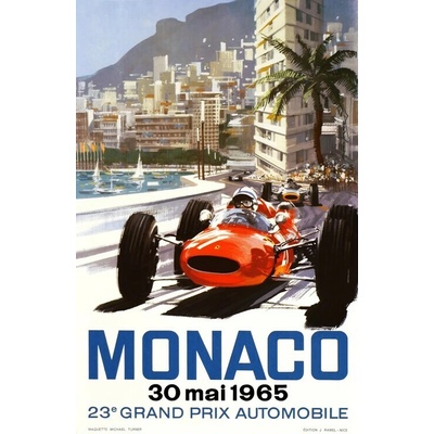 Plagát, Obraz - Promoting the Monaco Grand Prix, 26.7 × 40 cm