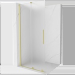 Mexen Velar плъзгаща се душ стена Walk-in 80 x 200 cm, матирано 8 mm, златно четкано - 871-080-000-33-55 (871-080-000-33-55)