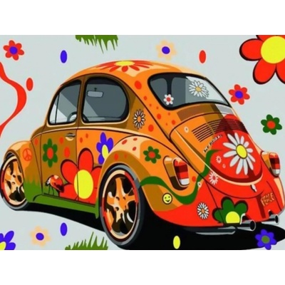 Malování podle čísel Volkswagen Hippie Beatle