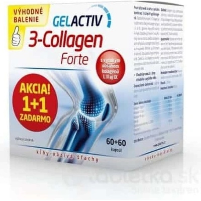 GelActiv 3-Collagen Forte 60 + 60 kapsúl