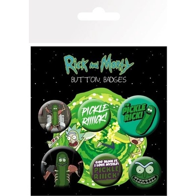 Odznaky set Rick and Morty - Pickle Rick