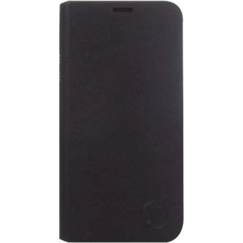 JT BERLIN Folio Case - хоризонтален кожен (веган кожа) калъф тип портфейл за Sony Xperia XZ2 (черен)
