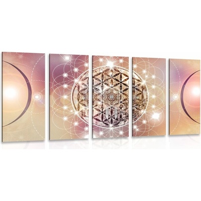 5-dielny obraz očarujúca Mandala
