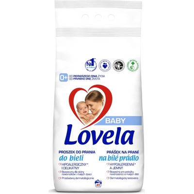 Lovela Baby Hypoalergénny prací prášok na bielu bielizeň pre bábätká 4,1 kg
