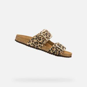 Geox Бежови дамски пантофи Geox Brionia R Geox | Bezhov | ЖЕНИ | 36