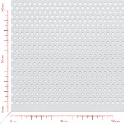 Děrovaný plech; děrování kruhové přesazené; otvor 3mm; rozteč 5mm