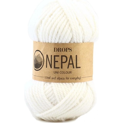 Drops Nepal Uni 1101 bílá