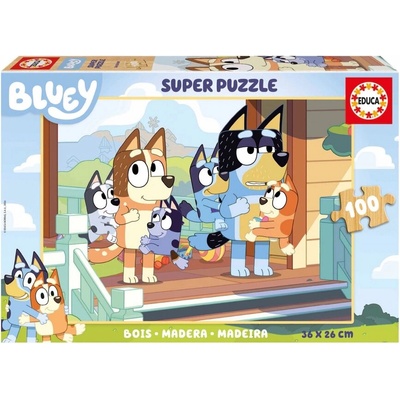Educa Дървен пъзел, Educa, Bluey, 100 части (EDU19967)
