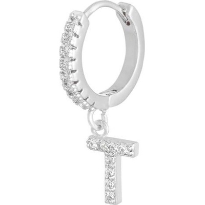 Ornamenti náušnice Letter silver zirkon Písmenko T OOR2619_T
