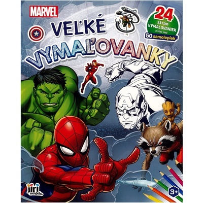 Vymaľovanka veľká Marvel so samolepkami