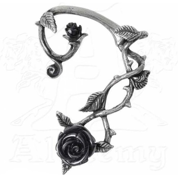 Alchemy gothic Обица ALCHEMY GOTHIC - Black Rose Earwrap - E410