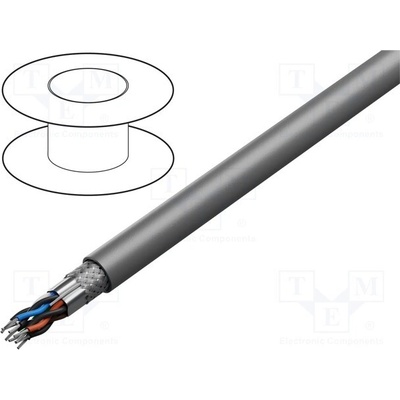 Alpha Wire 86505CY SL005 Xtra Guard Flex 5x2x26AWG PVC tmavě šedá 300V 30,5m