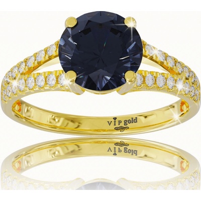 VIPgold Zlatý prsteň s london blue topasom R35352z