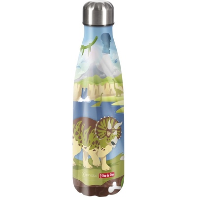 Step By Step Izolovaná láhev na pití z nerezové oceli 500 ml Dino Tres