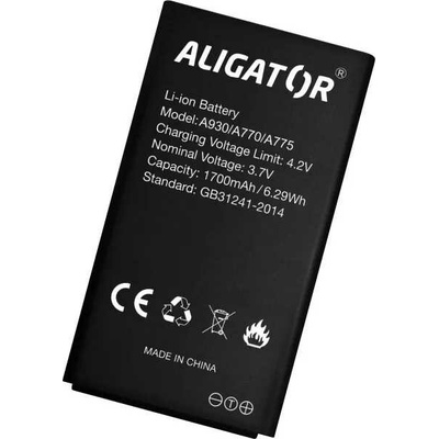 Baterie ALIGATOR A930/A770/A775, Li-Ion 1700 mAh, originální