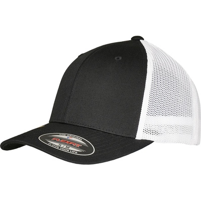 Urban Classics Шапка с козирка в черно и бяло Flexfit Trucker Recycled MeshUB-6511RM-00826 - Черен, размер S/M