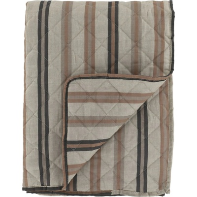 Chic Antique Prešívaný prehoz Aix Latte Stripes 130 x 180 cm
