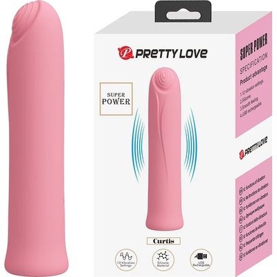 Мини вибратор, супер мощен, 10, 3см. - Pretty Love Curtis Pink (DEBRA01606)