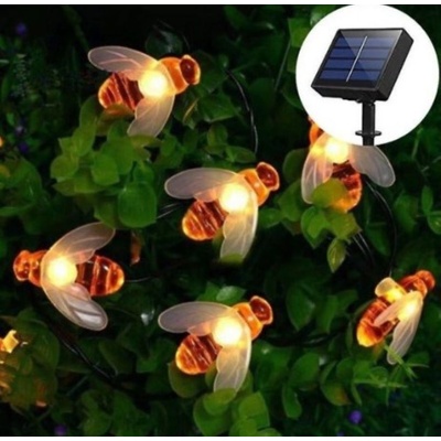 Aerbes Solární světelný řetěz 30 LED Včelky RGB