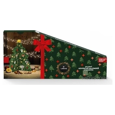 LEROS BYLINNÝ ADVENTNÝ KALENDÁR STROMČEK 5 24 druhov čajov po 1 vrecúšku + stromček + Anjelské pexeso 12 párov (41,7 g) (inov. 2025), 1x1 set LEROS, s r.o.