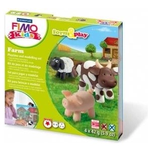 STAEDTLER Fimo Kids Form&Play Set 4 x 42g Farm
