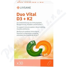 Livsane Vitamin D3 + K2 na vitalitu 30 kapslí