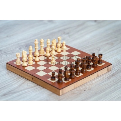 Šachy bookstyle - dřevěné