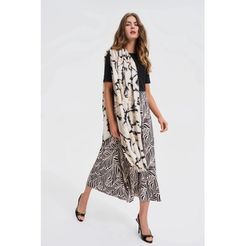 Moodo Десениран шал бежов Moodo Moodo | Byal | ЖЕНИ | ЕДИН РАЗМЕР