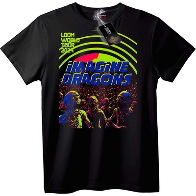 NOONEBRAND Тениска Imagine Dragons Loom Световно Турне 2024 - 2XL, Black