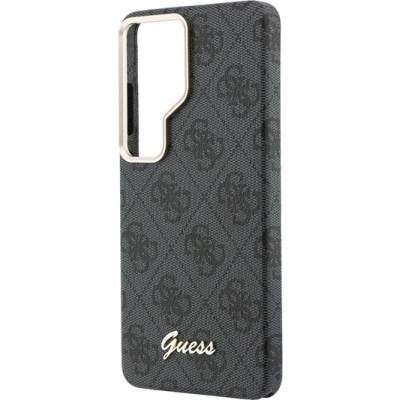 CG Mobile Samsung S26 Ultra GUESS 4G SCRIPT MAGSAFE силиконов протектор за телефон, устойчив на удар, магнитен, ЧЕРЕН (GUHMS26L5P4FWMSK)