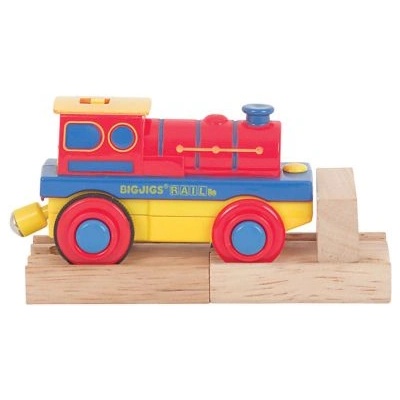 Bigjigs Toys - Дървен локомотив с батерия (BJT304)