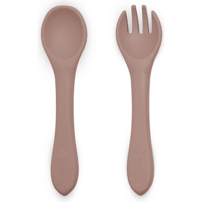 Petite&Mars Take&Match Silicone Cutlery příbor Velvet Latte 6m+ 2 ks