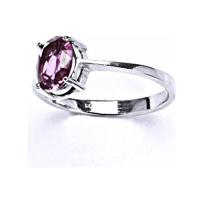 Čištín Stříbrný prsten zirkon fuchsia T 1245