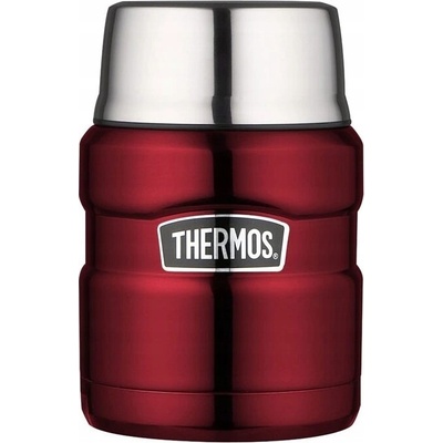 Thermos Termoska na jídlo se skládácí lžící a šálkem 470 ml Malinová