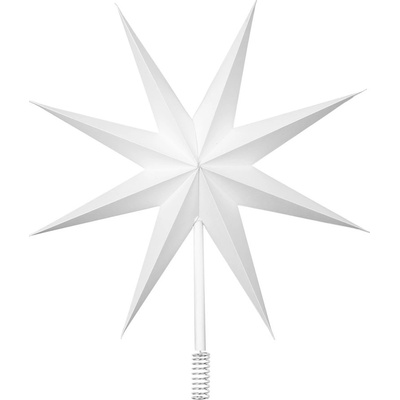 Broste Papierová hviezda špica na strom TOP STAR biela