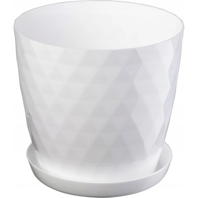 Kadax Květináč 16 x 16 x 15 cm plast bílý