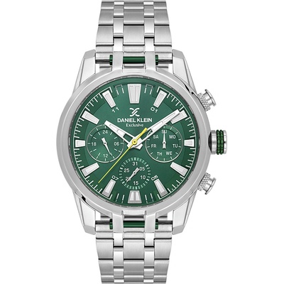 Daniel Klein DK. 1.13802-2 - Мъжки часовник, Exclusive, Кварцов, 44mm, 5 ATM, Зелен